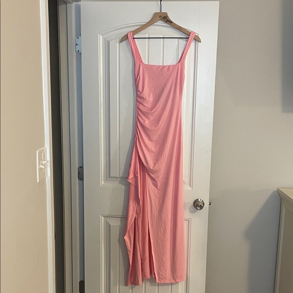 Chic Asymmetrical Pink Dress
